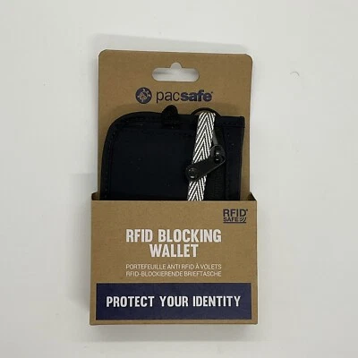 New PacSafe RFID V50 Blocking Bifold Wallet 10551 Protect Your Identity - Black - Image 1 of 2