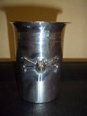 Boccale porta penne vintage in argento massiccio firmato Gucci - Immagine 1 di 4