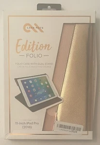 Case-Mate Edition Folio Dual Stand Case For 11" iPad Pro 2018 Rose Gold Pink - Picture 1 of 1