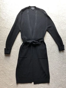 Express Black Belted Long Sweater Cardigan Jacket Coat Pockets Long Sleeve XS - Picture 1 of 8