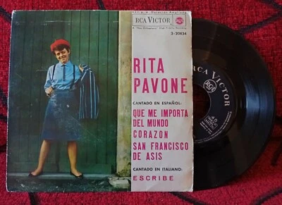 RITA PAVONE **Que Me Importa (In Spanish)**  1964 Spain 4-TRACKS 7" EP Single - Image 1 of 4
