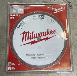 Milwaukee 48-40-4505 14" x 72T x 1" Metal Cutting Circular Saw Blade Carbide Tip - Picture 1 of 2