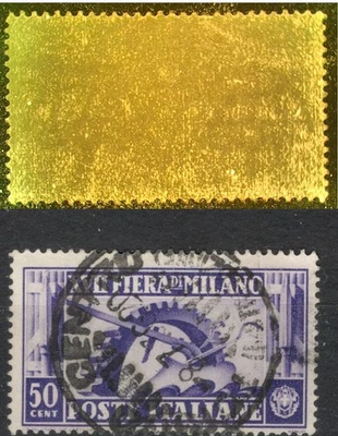 ITALY - USED STAMP, 50 c - ERROR - REVERSE WATERMARK - Mi.No. 545 - 1936. - Image 1 of 3