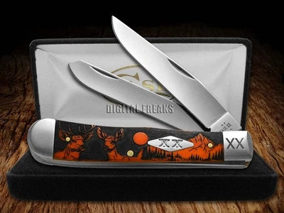 Case xx Knife Trapper The Rut Persimmon Orange Bone 1/500 Pocket Knives - Image 1 of 4