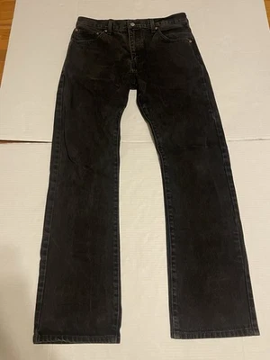 Levis 517 Bootcut Jeans Mens 34x34 Black Dark Wash Cotton Denim Western - Image 1 of 4