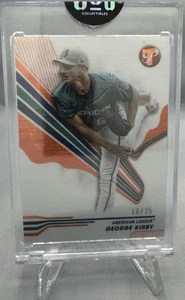 2024 Topps Pristine George Kirby Orange Refractor 16/25 #296 impecable - Imagen 1 de 2