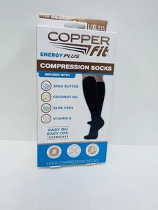 Copper Fit Energy Plus Compression Socks L/XL, 1 PAIR - Picture 1 of 2