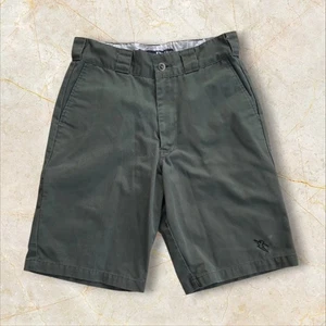 Da Hui Men’s Tag Size 30 Actual 25 Casual Dark Green Walking Shorts Embroidery - Picture 1 of 10
