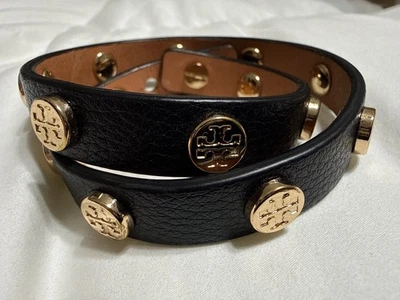Pulsera Tory Burch Doble Envoltura Logo Tachonada Foto 1 de 2