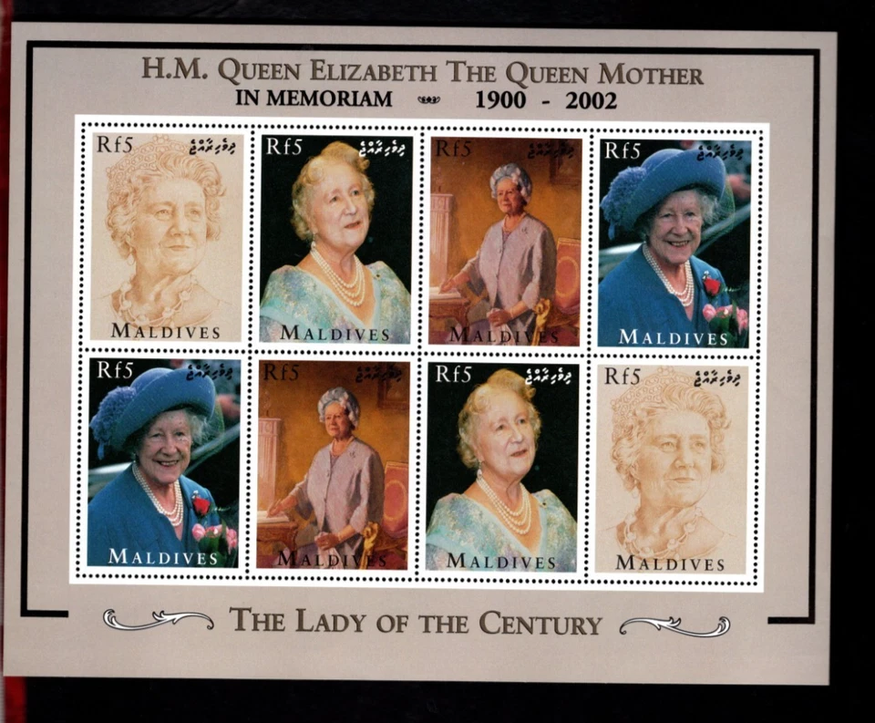 Maldivas sc#2084 con sobreimpresión (2002) - hoja de recuerdo MNH Foto 1 de 1