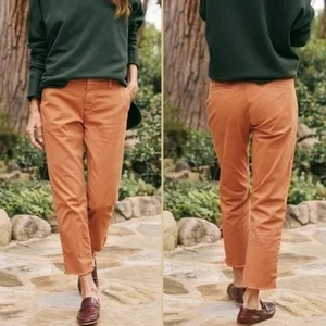 Pantalon chino femme Frank & Eileen 4 Wicklow caramel cheville en détresse minimaliste - Photo 1/11