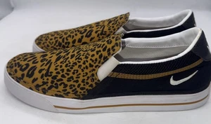 Zapatos sin cordones Nike Court Legacy para mujer 10 con estampado de guepardo de leopardo CASI COMO NUEVOS. - Imagen 1 de 6