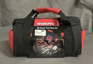 WORKPRO 40 PIECE HOUSEHOLD TOOL SET WITH SOFT CASE NEW! - Picture 1 of 7