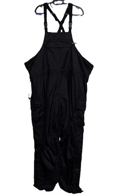 Cabelas Bib Overalls Men’s 3XL Black Nylon Water Resistant Packable Damage Read - Image 1 of 4