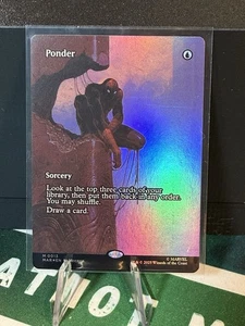 NM Borderless Foil Ponder, Marvel's Spider-Man, Magic the Gathering, M 0013 - Picture 1 of 2