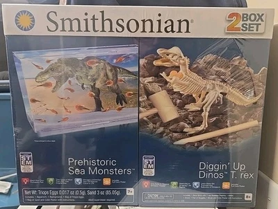 Kits de ciencia Smithsonian paquete de 2 - Diggin' Up Dino T. Rex/monstruos marinos prehistóricos Foto 1 de 3