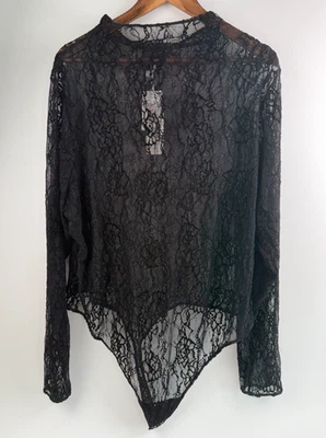 Body corsé Good American de malla sin forro de peluche a presión negro talla 5XL NUEVO CON ETIQUETAS Foto 1 de 4