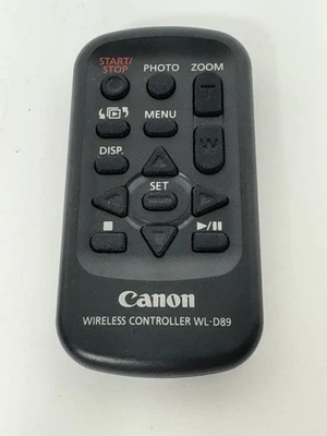 Genuine Canon WL-D89 VIXIA Camcorder Remote Control OEM - Image 1 of 2