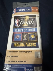 OKLAHOMA CITY THUNDER INDIANA PACERS DUELING 2025 NBA 28"X40" HAUSFLAGGE BANNER - Bild 1 von 2