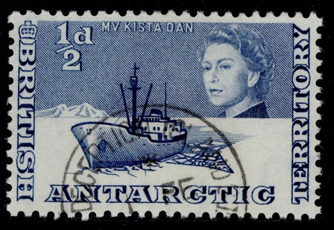 BRITISH ANTARCTIC TERRITORY QEII SG1, ½d deep blue, FINE USED Cover