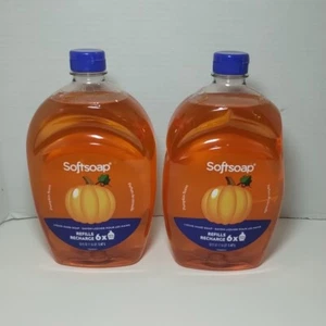 2 Softsoap Limited Edition Pumpkin Scent Liquid Hand Soap 50 oz Refill Bottles - Picture 1 of 3