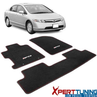 Подходит для Honda Civic 06-11 с логотипом на заказ оригинальные напольные коврики передние задние нейлоновые - Изображение 1 из 4