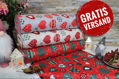 240cm Weihnachtsstoffe Popeline Baumwolle Stoff Baumwollstoff Stoffe Basteln - Bild 1 von 2