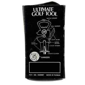 Ultimate Golf Tool Ball Marker Cleat Groove & Remover Knife Bottle Opener in Box
