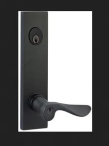 Emtek 5312LURHUS10B Luzern Lever Right Hand 2-PT Rectangular Plate Oil Bronze - Picture 1 of 8