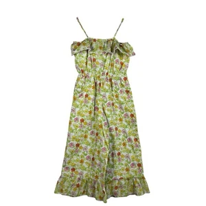 Janie & Jack Jumpsuit Floral Green Pink Yellow Girls Youth Size 12 - Picture 1 of 8