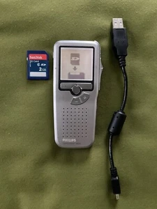 Philips LFH 9500 Digital Pocket Memo w/SDCard+USB Cable Bundle VNC Professional - Picture 1 of 3