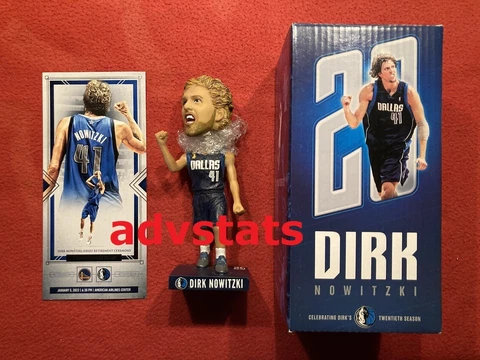 SGA Dallas Mavericks DIRK NOWITZKI 2006 Playoffs bobblehead + 41 Forever Ticket Cover