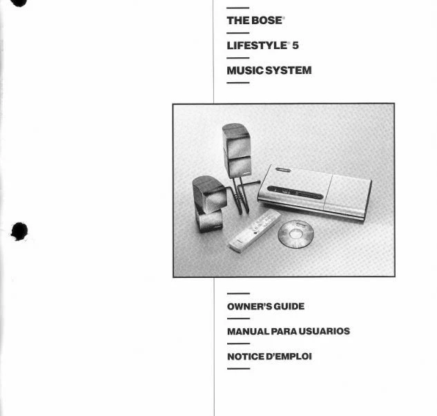 Bose Lifestyle 5 Serie I Manual de Guía del Propietario (copia fotográfica) Foto 1 de 1