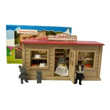 Sylvanian Families Bakery And Figures Set Badger Rabbit Accessories