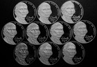 2010-2019 S Jefferson Nickel Choice to Gem Cameo Proof 10 Coin Decade US Mint