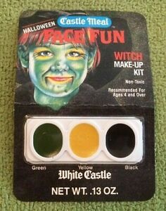 Vintage White Castle Halloween Face Fun Witch Make-Up Kit NIB NOS 1980's Rare