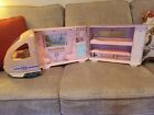 2001 Mattel Barbie Fold out Travel Train Playset Toy Set dining Playroom Vintage