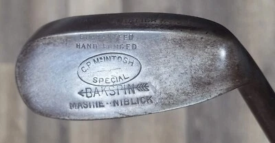 复古 CP McINTOSH Mobile 阿拉巴马州 Baxspin 山核桃木杆身高尔夫球杆 — 第 1/4 张图片