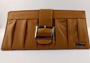 Miche Classic Purse Cover Gold Faux Leather Pleated Silver Buckle 11.5 X 6 in - Picture 1 of 6