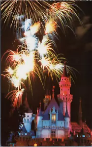Postcard DisneyLandFire Works Fantasy In The Sky Chrome Postcard 1970's - Picture 1 of 2