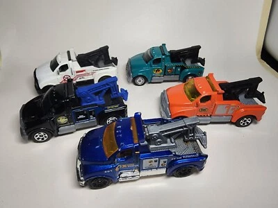 Set of 5 Matchbox '05-'14 TOW TRUCKS includes Playset + Buried Treasure MB661 - Image 1 of 4