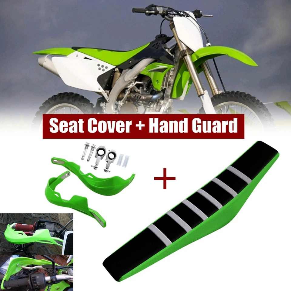 Cubierta de asiento de moto de cross + guardamanos para Honda Yamaha Kawasaki Suzuki todoterreno enduro Foto 1 de 4