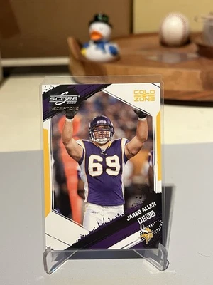 2009 Score Inscriptions - Jared Allen #166 Gold Zone /50 - Image 1 of 3