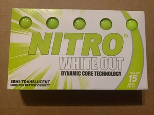 Long Distance Peak Performance Yellow Translucent Golf Balls (15PK) White Out - Picture 1 of 6