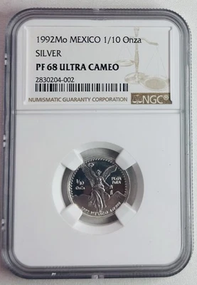 1992 Mo 1 /10oz  Proof Mexico Libertad NGC PF 68 Ultra Cameo - Image 1 of 4
