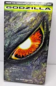 Godzilla  Matthew Broderick Jean Reno, Hank Azaria VHS 1998 Embossed Slipcover - Picture 1 of 7