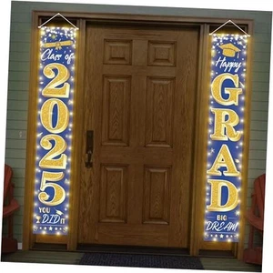 Graduation Decorations Class of 2025 - Congrats Grad Banners Porch Signs with - Picture 1 of 8