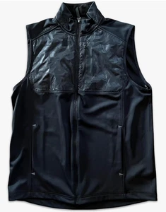 NEW Vineyard Vines Mens Fairhaven Outerwear Full Zip Vest MEDIUM Jet Black Camo - Picture 1 of 5