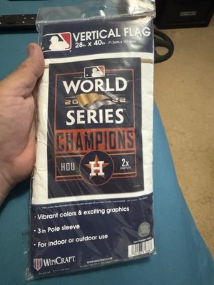 2022 World Series чемпионов Хьюстон Астрос вертикальный флаг / баннер 28 «x 40» MLB - Изображение 1 из 2