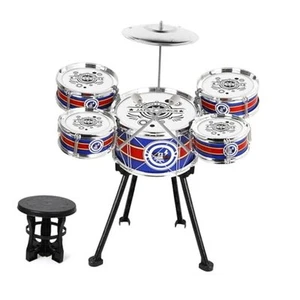 Kids Drum Set Jazz Drum Kit 8 Piece for Toddler Educational Percussion - Picture 1 of 8